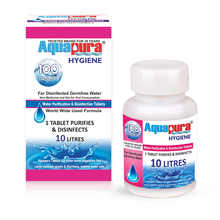 Aquapura Hygiene - Water Purification Tablets for Drinking & Hygiene at Home/Workplace - Each Tablet for 10 Litres Water
