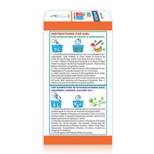Aquapura Foodsafe - Disinfection Tablets for Fruits, Vegetables, Cutlery, Crockery, Surface & Objects - 90 Days Supply*