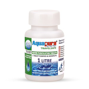 Aquapura Travelsafe - Water Purification Tablets for Travelling, Trekking, Camping - Each Tablet For 1 Litre Water