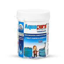 Aquapura Tanksafe - Water Purification Tablets for Overhead, Underground Water Tanks at Home & Workplace - Each Tablet For 500 Litres Water