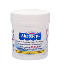 Akrosept Surface and Objects Powerful Disinfectant Tablets - Kills 99.9% Germs, Bacteria, Microbes, Viruses including Covid-19 Corona Virus